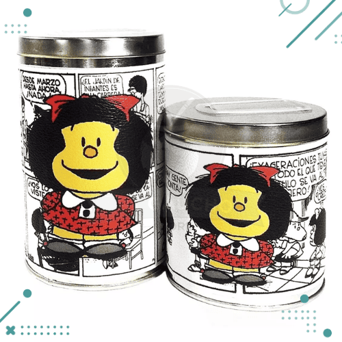 Kit Matero “Mafalda” Bolso+Yerbera(lata)+Azucarera(lata)+Mate+Bombilla - Imagen 6