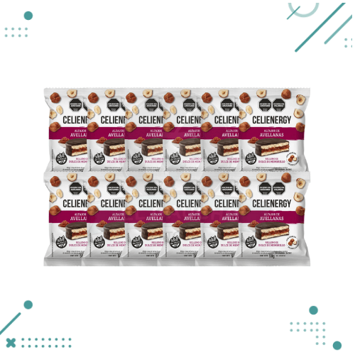 Alfajor Celienergy Avellana Negro Y Dulce De Membrillo X 12