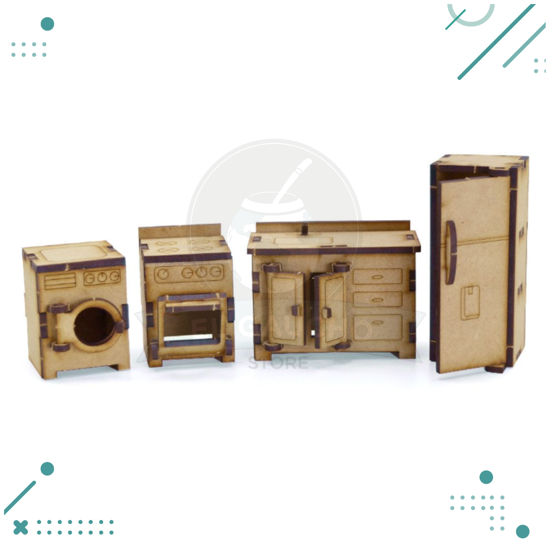 Set de Muebles Para Muñequitas – 39 unidades Fibrofácil - Imagen 3