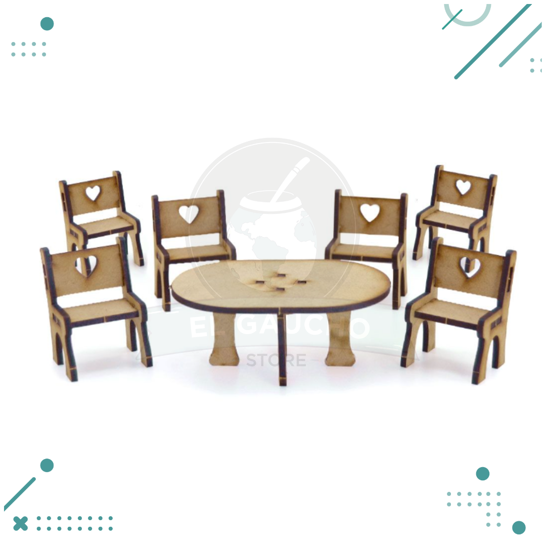 Set de Muebles Para Muñequitas – 39 unidades Fibrofácil - Imagen 4