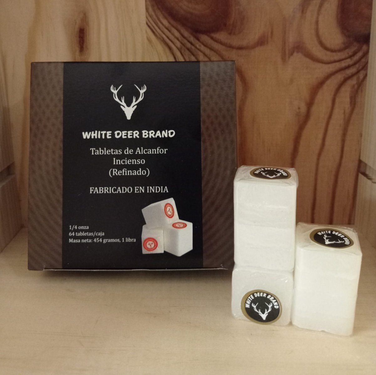 Alcanfor WHITE DEER BRAND 64 unid.