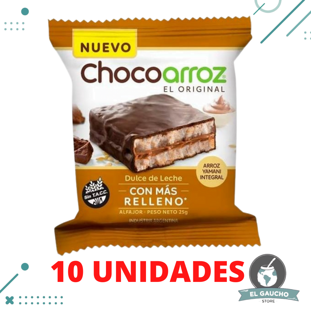 Alfajor Chocoarroz, Dulce de Leche (22gr) (Pack de 10u) (220gr)